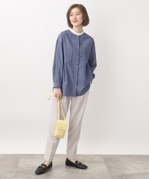 grove(グローブ)の「◆【洗える】ブロードストライプブラウス(シャツ/ブラウス・レディース・ネイビー系1/ホワイト系4/アイボリー/ブルー系6・03/02/01/04/05)」の19枚目の写真