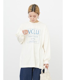 Samansa Mos2 blue | フロッキーロゴロンT(Tシャツ/カットソー)
