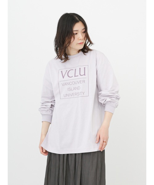 Samansa Mos2 blue（サマンサモスモスブルー）の「フロッキーロゴロンT（Tシャツ/カットソー・レディース・オフホワイト/クリーム/ラベンダー・ﾌﾘ-）」の17枚目の写真
