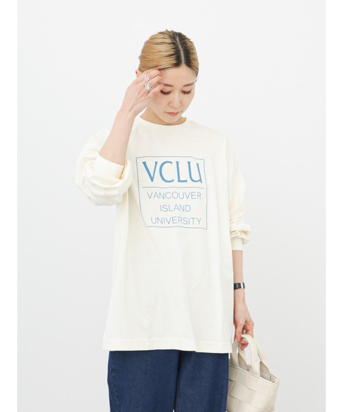 Samansa Mos2 blue（サマンサモスモスブルー）の「フロッキーロゴロンT（Tシャツ/カットソー・レディース・オフホワイト/クリーム/ラベンダー・ﾌﾘ-）」の22枚目の写真