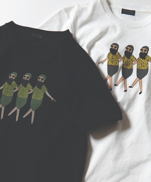 modem design(モデムデザイン)の「MODEM DESIGN モデムデザイン LEOPARD OJISAN Tee Tシャツ(Tシャツ/カットソー・メンズ・ホワイト/ブラック・SMALL/MEDIUM/LARGE/X-LARGE)」の3枚目の写真
