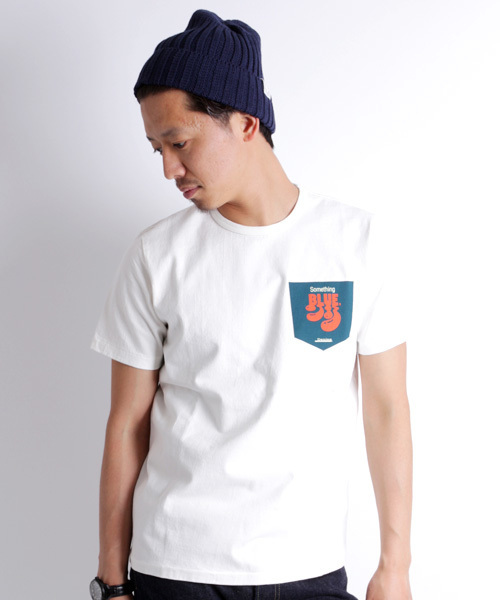 Denime（ドゥニーム）の「DNM POCKET LOGO TEE（Tシャツ/カットソー・メンズ・ホワイト/ネイビー・SMALL/MEDIUM/LARGE）」の2枚目の写真
