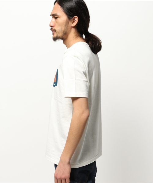 Denime（ドゥニーム）の「DNM POCKET LOGO TEE（Tシャツ/カットソー・メンズ・ホワイト/ネイビー・SMALL/MEDIUM/LARGE）」の4枚目の写真