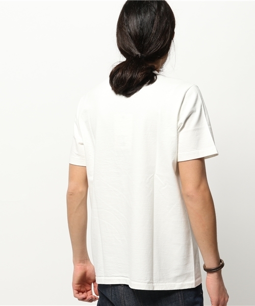 Denime（ドゥニーム）の「DNM POCKET LOGO TEE（Tシャツ/カットソー・メンズ・ホワイト/ネイビー・SMALL/MEDIUM/LARGE）」の5枚目の写真