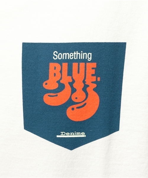 Denime（ドゥニーム）の「DNM POCKET LOGO TEE（Tシャツ/カットソー・メンズ・ホワイト/ネイビー・SMALL/MEDIUM/LARGE）」の8枚目の写真