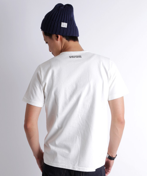Denime（ドゥニーム）の「DNM POCKET LOGO TEE（Tシャツ/カットソー・メンズ・ホワイト/ネイビー・SMALL/MEDIUM/LARGE）」の13枚目の写真