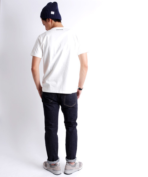Denime（ドゥニーム）の「DNM POCKET LOGO TEE（Tシャツ/カットソー・メンズ・ホワイト/ネイビー・SMALL/MEDIUM/LARGE）」の17枚目の写真