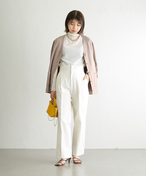 La TOTALITE（ラトータリテ）の「ミラノリブVネックカーディガン（カーディガン/ボレロ・レディース・グレー/ネイビー/ピンク/ベージュ・FREE）」の12枚目の写真