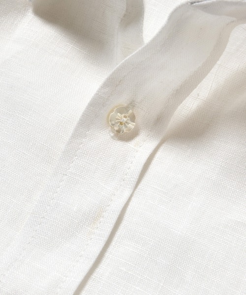 MEN'S BIGI（メンズビギ）の「デラべ調リネンシャンブレーシャツ（シャツ/ブラウス・メンズ・ホワイト/ネイビー/ピンク/グリーン・01/02/03/04）」の15枚目の写真