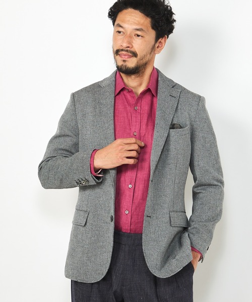 MEN'S BIGI（メンズビギ）の「デラべ調リネンシャンブレーシャツ（シャツ/ブラウス・メンズ・ホワイト/ネイビー/ピンク/グリーン・01/02/03/04）」の8枚目の写真