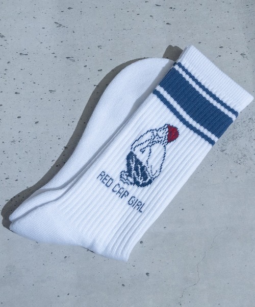 Red Cap Girl(レッドキャプガール)の「【a-r】〔Red Cap Girl/レッドキャップガール〕ジャガードイラストソックス(ソックス/靴下・メンズ・ブラック/ブルー・FREE)」の10枚目の写真