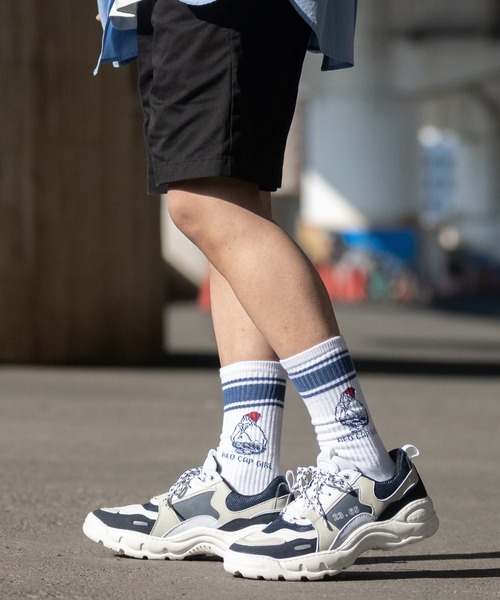 Red Cap Girl(レッドキャプガール)の「【a-r】〔Red Cap Girl/レッドキャップガール〕ジャガードイラストソックス(ソックス/靴下・メンズ・ブラック/ブルー・FREE)」の9枚目の写真