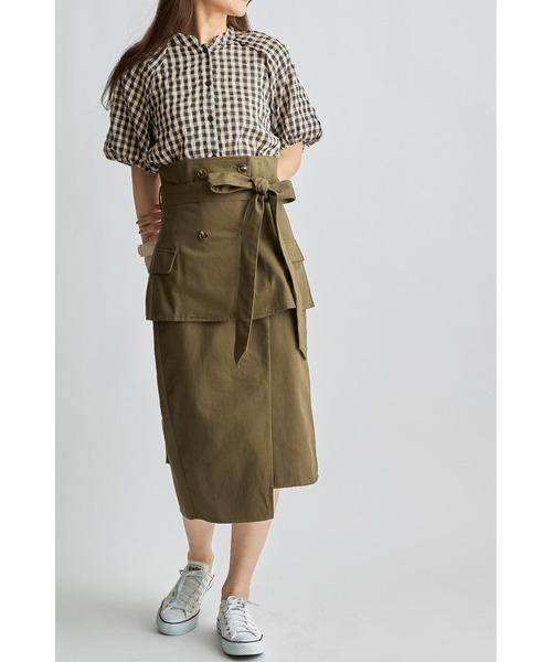 &. NOSTALGIA（アンドドットノスタルジア）の「ギンガムチェックブラウス（シャツ/ブラウス・レディース・ベージュ系その他/ブラック系その他・FREE）」の8枚目の写真