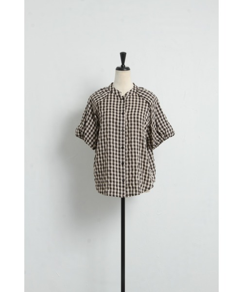 &. NOSTALGIA（アンドドットノスタルジア）の「ギンガムチェックブラウス（シャツ/ブラウス・レディース・ベージュ系その他/ブラック系その他・FREE）」の18枚目の写真