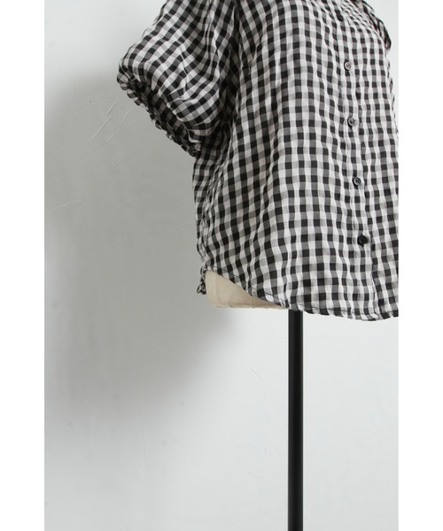 &. NOSTALGIA（アンドドットノスタルジア）の「ギンガムチェックブラウス（シャツ/ブラウス・レディース・ベージュ系その他/ブラック系その他・FREE）」の15枚目の写真
