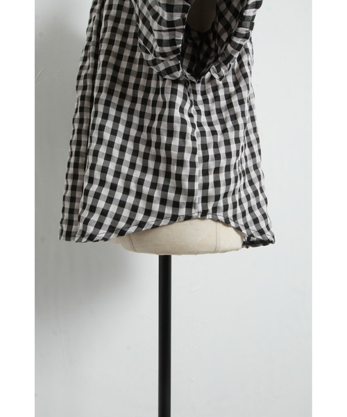 &. NOSTALGIA（アンドドットノスタルジア）の「ギンガムチェックブラウス（シャツ/ブラウス・レディース・ベージュ系その他/ブラック系その他・FREE）」の17枚目の写真