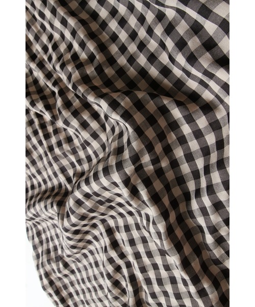 &. NOSTALGIA（アンドドットノスタルジア）の「ギンガムチェックブラウス（シャツ/ブラウス・レディース・ベージュ系その他/ブラック系その他・FREE）」の7枚目の写真