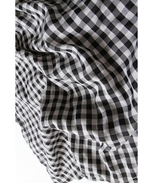 &. NOSTALGIA（アンドドットノスタルジア）の「ギンガムチェックブラウス（シャツ/ブラウス・レディース・ベージュ系その他/ブラック系その他・FREE）」の5枚目の写真