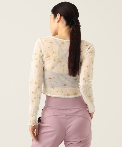 Chacott（チャコット）の「アネモネプリントシアーカシュクール（Tシャツ/カットソー・レディース・ホワイト/グレー・M）」の10枚目の写真