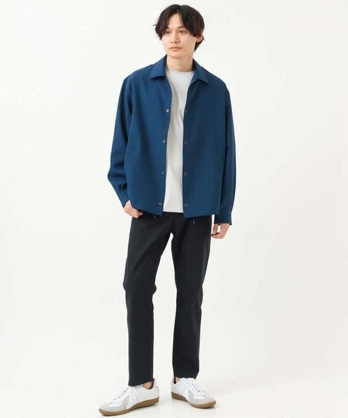 a.v.v（アーヴェヴェ）の「【洗濯機で洗える/防シワ】リライト コーチジャケット（ブルゾン・メンズ・カーキ/ブルー・46/50/48）」の6枚目の写真