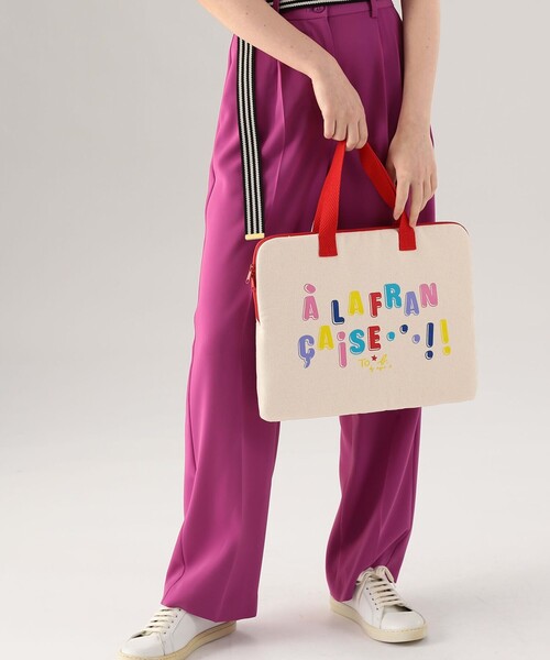To b. by agnes b.(トゥービーバイアニエスベー)の「WR56 SAC アラフランセーズモバイルバッグ(バックパック/リュック・レディース・ホワイト系その他・FREE)」の6枚目の写真