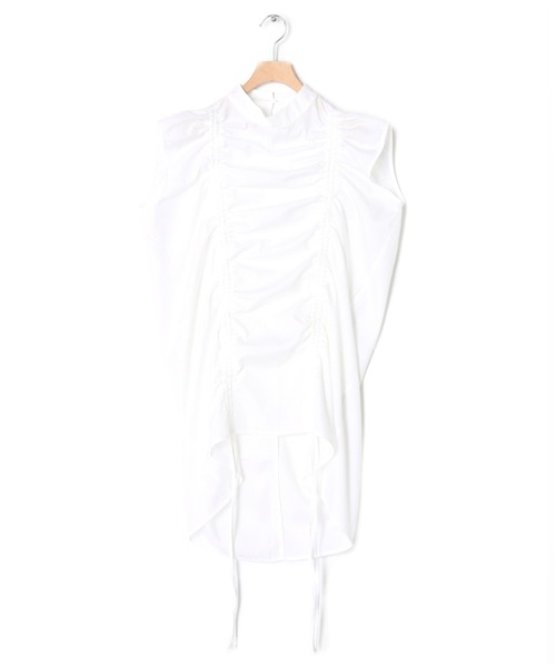 Alley by w closet（アリーバイダブルクローゼット）の「【Alley】ドロストノースリーブミニワンピース（ワンピース・レディース・オフホワイト/ブルー・FREE）」の8枚目の写真