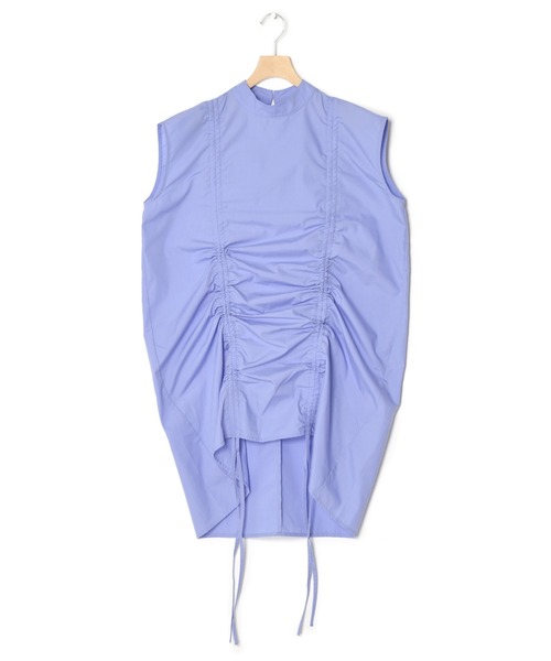 Alley by w closet（アリーバイダブルクローゼット）の「【Alley】ドロストノースリーブミニワンピース（ワンピース・レディース・オフホワイト/ブルー・FREE）」の14枚目の写真