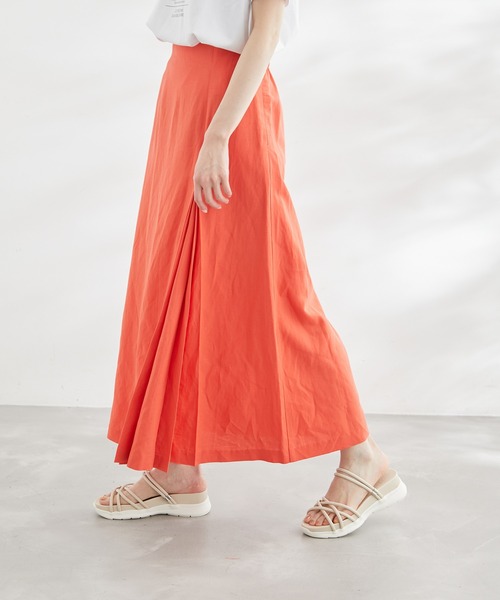 ROPE' PICNIC(ロペピクニック)の「麻混アシンメトリータックカラースカート(スカート・レディース・サックスブルー/ブラック/ターコイズブルー/オレンジ/ブラック系その他・38/36)」の11枚目の写真