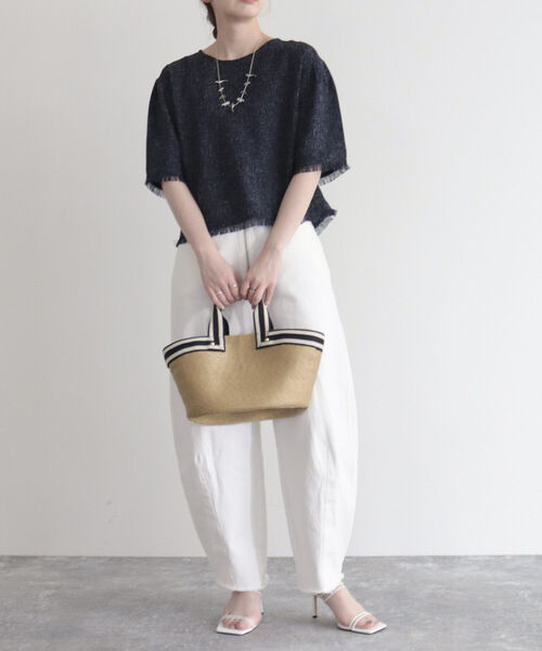 fredy emue（フレディエミュ）の「テープハンドルPPブレードバッグ（トートバッグ・レディース・ブラック/ベージュ・FREE）」の12枚目の写真