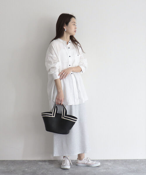 fredy emue（フレディエミュ）の「テープハンドルPPブレードバッグ（トートバッグ・レディース・ブラック/ベージュ・FREE）」の5枚目の写真