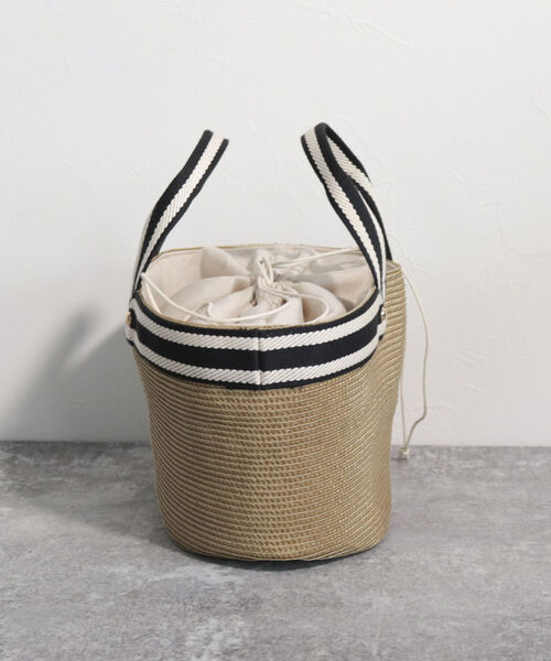 fredy emue（フレディエミュ）の「テープハンドルPPブレードバッグ（トートバッグ・レディース・ブラック/ベージュ・FREE）」の8枚目の写真