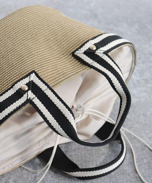 fredy emue（フレディエミュ）の「テープハンドルPPブレードバッグ（トートバッグ・レディース・ブラック/ベージュ・FREE）」の10枚目の写真