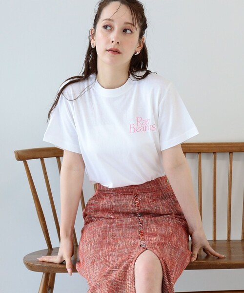 Ray BEAMS（レイビームス）の「Ray BEAMS / ロゴ ハーフスリーブ Tシャツ（Tシャツ/カットソー・レディース・ホワイト系/ブラック系/ブルー系/ピンク系・ONE SIZE）」の6枚目の写真