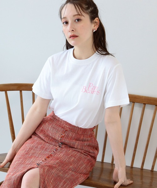 Ray BEAMS（レイビームス）の「Ray BEAMS / ロゴ ハーフスリーブ Tシャツ（Tシャツ/カットソー・レディース・ホワイト系/ブラック系/ブルー系/ピンク系・ONE SIZE）」の2枚目の写真