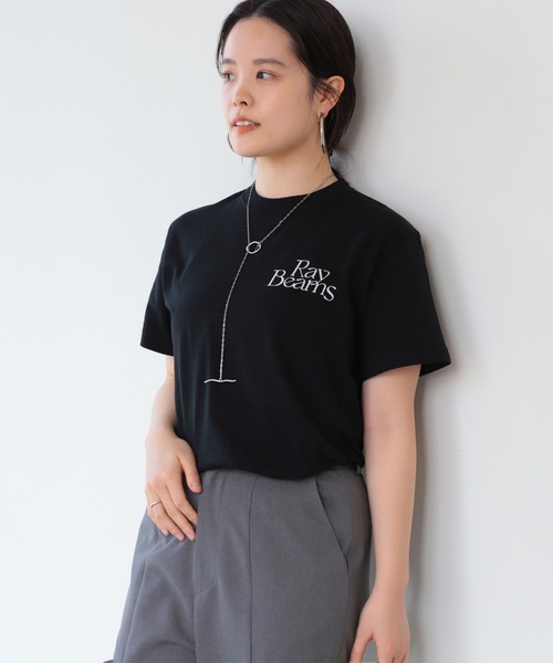 Ray BEAMS（レイビームス）の「Ray BEAMS / ロゴ ハーフスリーブ Tシャツ（Tシャツ/カットソー・レディース・ホワイト系/ブラック系/ブルー系/ピンク系・ONE SIZE）」の3枚目の写真