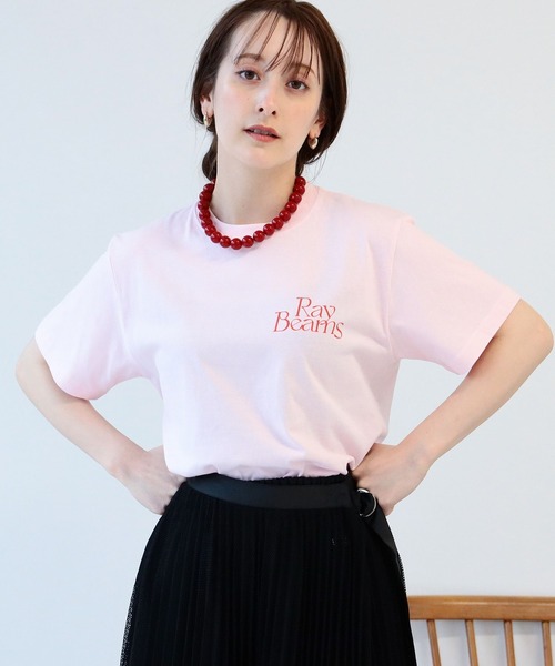 Ray BEAMS（レイビームス）の「Ray BEAMS / ロゴ ハーフスリーブ Tシャツ（Tシャツ/カットソー・レディース・ホワイト系/ブラック系/ブルー系/ピンク系・ONE SIZE）」の11枚目の写真