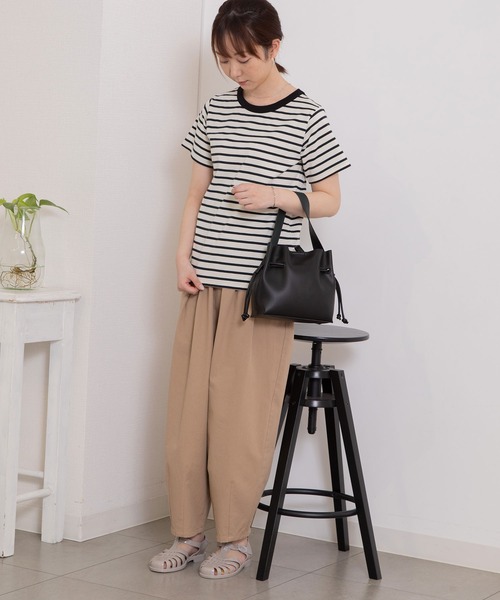 POU DOU DOU(プードゥドゥ)の「クラシックパターンTee(Tシャツ/カットソー・レディース・オフホワイト/ブラック/スミクロ・3)」の17枚目の写真