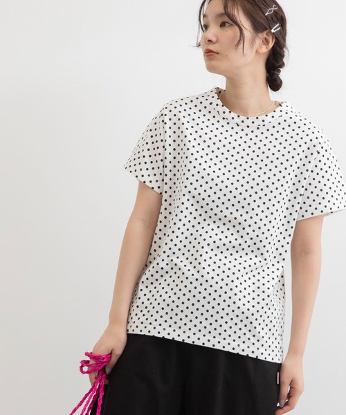 POU DOU DOU(プードゥドゥ)の「クラシックパターンTee(Tシャツ/カットソー・レディース・オフホワイト/ブラック/スミクロ・3)」の22枚目の写真