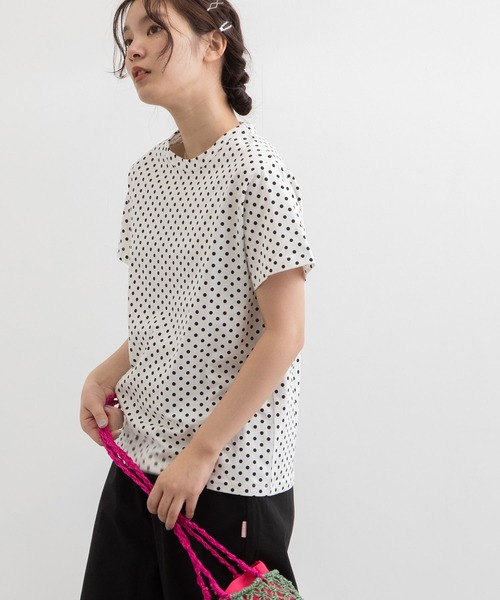 POU DOU DOU(プードゥドゥ)の「クラシックパターンTee(Tシャツ/カットソー・レディース・オフホワイト/ブラック/スミクロ・3)」の20枚目の写真