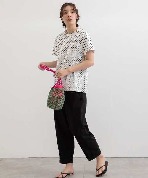 POU DOU DOU(プードゥドゥ)の「クラシックパターンTee(Tシャツ/カットソー・レディース・オフホワイト/ブラック/スミクロ・3)」の12枚目の写真