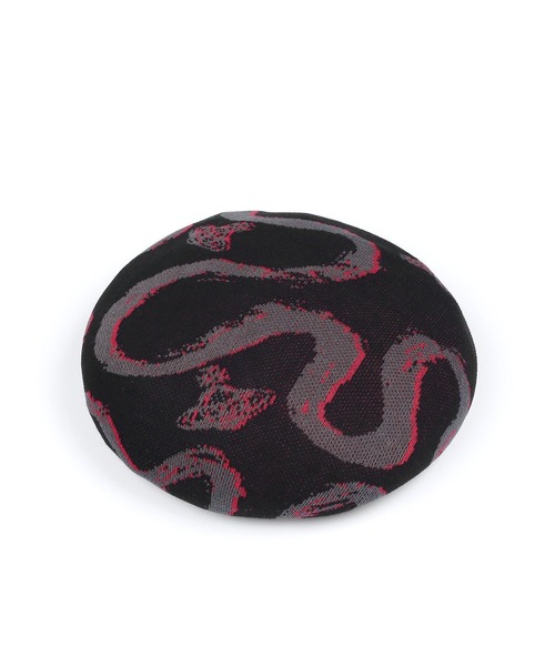 Vivienne Westwood ACCESSORIES（ヴィヴィアンウエストウッドアクセサリー）の「“VERMICELLI” ORB サーモベレー【139153 741L】（ハンチング/ベレー帽・レディース・ベージュ/ブラック/グレー・FREE）」の4枚目の写真