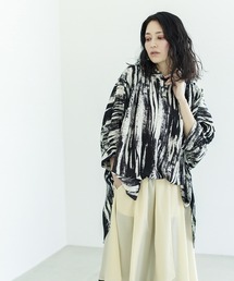 ヘンリーネックビッグロングブラウス