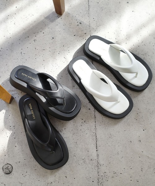 AmiAmi(アミアミ)の「厚底ビーチサンダル/トングサンダル(サンダル・レディース・ホワイト/ブラック・L/LL/M/S)」の10枚目の写真