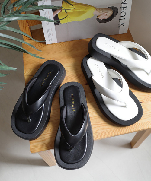 AmiAmi(アミアミ)の「厚底ビーチサンダル/トングサンダル(サンダル・レディース・ホワイト/ブラック・L/LL/M/S)」の12枚目の写真