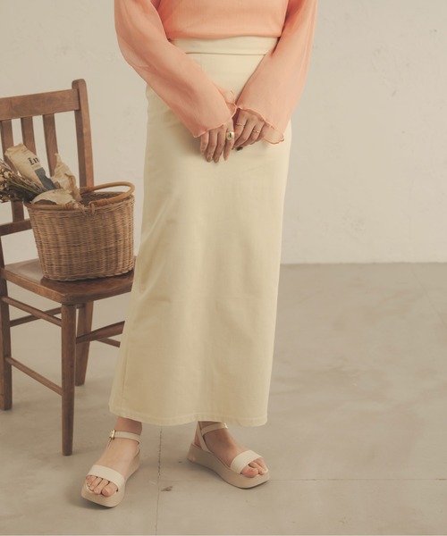 Ambre Neige（アンブルネージュ）の「2WAYリボンナロースカート／【WEB/EC限定商品】（スカート・レディース・アイボリー/ダークブラウン・FREE）」の3枚目の写真