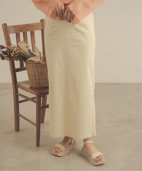 Ambre Neige（アンブルネージュ）の「2WAYリボンナロースカート／【WEB/EC限定商品】（スカート・レディース・アイボリー/ダークブラウン・FREE）」の4枚目の写真