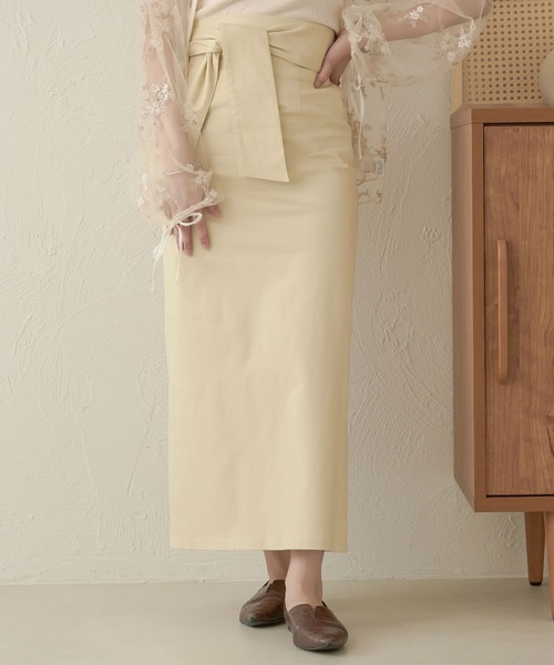 Ambre Neige（アンブルネージュ）の「2WAYリボンナロースカート／【WEB/EC限定商品】（スカート・レディース・アイボリー/ダークブラウン・FREE）」の19枚目の写真