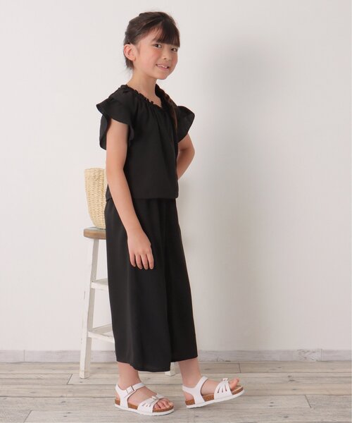 ikka（イッカ）の「ジョーゼットラップオールインワン（120~160cm）（つなぎ/オールインワン・キッズ・ブラック・150/130/120/140/160）」の14枚目の写真