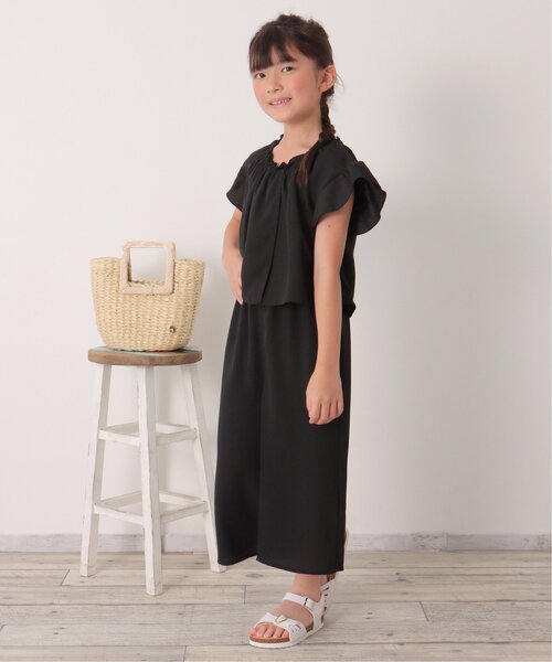 ikka（イッカ）の「ジョーゼットラップオールインワン（120~160cm）（つなぎ/オールインワン・キッズ・ブラック・150/130/120/140/160）」の17枚目の写真