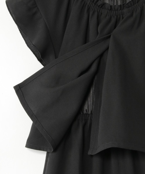 ikka（イッカ）の「ジョーゼットラップオールインワン（120~160cm）（つなぎ/オールインワン・キッズ・ブラック・150/130/120/140/160）」の9枚目の写真